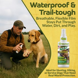 HAPPY JACK Seal 'N Heal Liquid Bandage for Dogs, Cats, Pets, Wound Care Spray (4 oz), Protects Against Minor Cuts, Burns, Waterproof Seal, Discourages Licking & Chewing, for Paws & Body, Made in USA