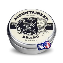 Heavy-Duty Beard Balm by Mountaineer Brand (2 oz) | Beard Tamer and Leave-in Conditioner | WV Timber Scent