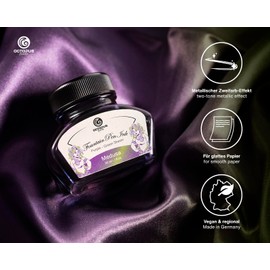 Octopus Fluids Sheen Fountain Pen Ink with Converter Medusa Purple 30ml