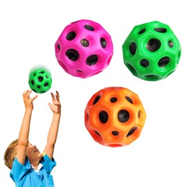 QOUXZ Space Ball,Extreme High Bouncing Ball, Super High Bouncing Space Ball, Children's Sensory Ball, Athlete Training Ball (3 PCS FCL)