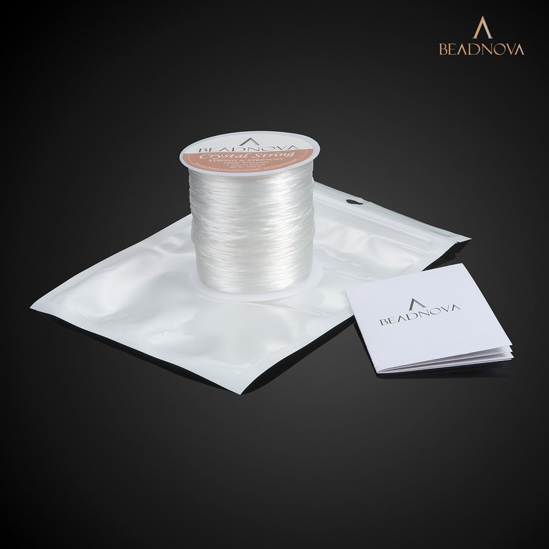 BEADNOVA 1mm Elastic Stretch Crystal String Cord for Jewelry Making