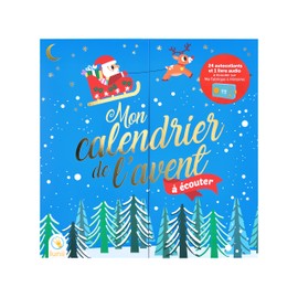 Lunii - My Advent Calendar to Listen - 25 Hearing Stories About My Factory in Stories and 24 Stickers to Stick on the Large Illustrated Christmas Decoration - Model 2022