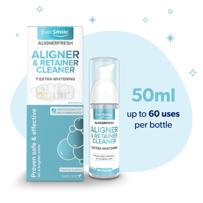 EverSmile AlignerFresh Extra Whitening Foam – Cleaner Compatible with All