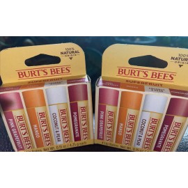 Burt's Bees Beeswax Lip Balm - 0.15oz (8Count)  Bundle New super fruit flavors