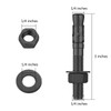 Wensilon 10Pcs 1/4x3 Inch Standard Fasteners for Heavy-Duty Black Wedge