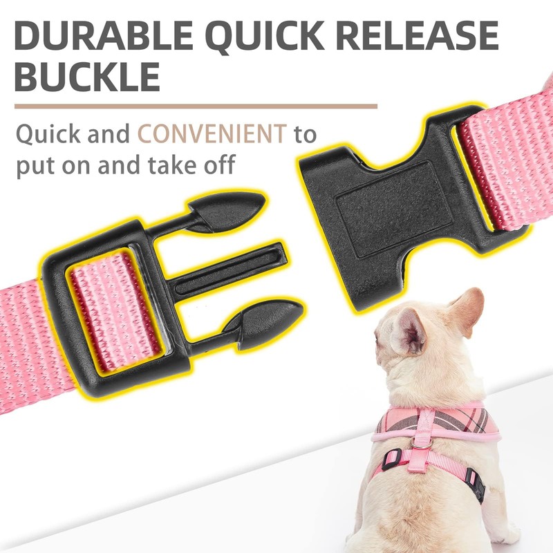 PUPTECK Soft Mesh Dog Harness and Leash Set Pet Puppy