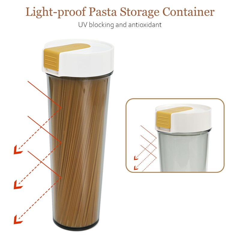ZNEFUN 2 Pack 34OZ Pasta Storage Container with Airtight Seal,