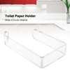 Toilet Roll Holder No Drilling Acrylic Transparent Wall Mount Toilet