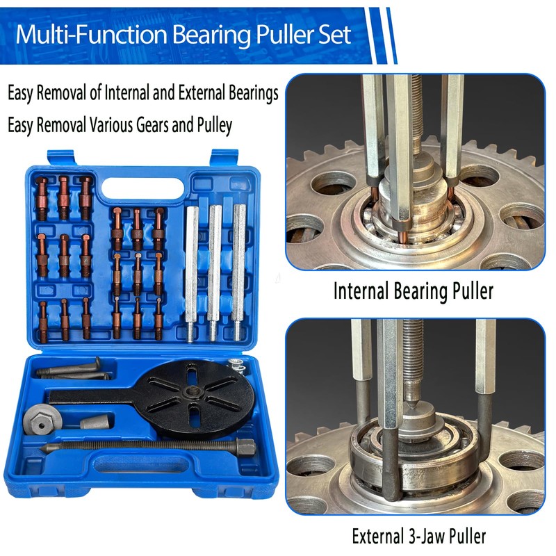 HQSSWUCH 21 in1 Bearing Puller, Bearing Puller Set, Inner Hole