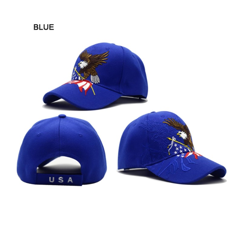 FLYOUTH - Gorra de béisbol con bordado de pico, Azul