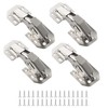 4 Pcs Soft Close Damping Hinges ，Hidden Cabinet Hinges with