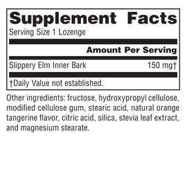 Planetary Herbals Slippery Elm Tangerine Lozenges, Herbal Throat Support, 100 Lozenge