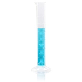 Globe Scientific 3703-50 Diamond Essentials PMP Graduated Measuring Cylinder, Class B, Tall Form, 50ml Capacity
