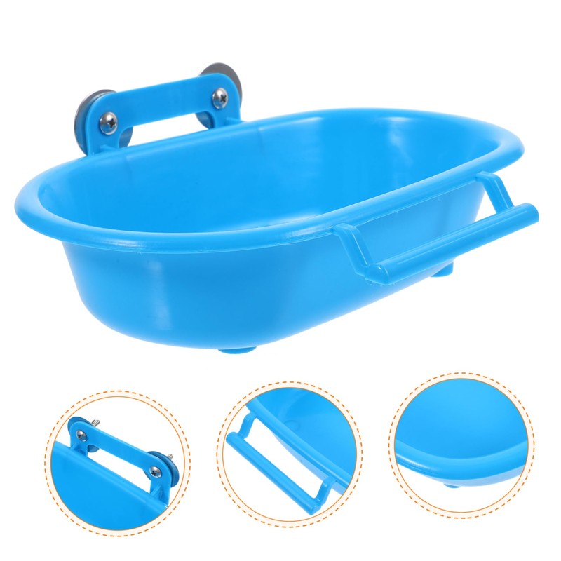 Hohopeti Parakeet Bathing Tub Durable Hanging Bird Bathtub Accessory for
