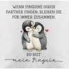 Cushion Cover - Cushion - When Penguins Find Their Partner