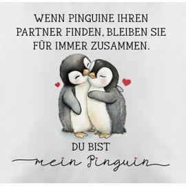 Cushion Cover - Cushion - When Penguins Find Their Partner They Stay Together Forever I Partner Gifts Couples Anniversary Gift Couples Christmas - 50 x 50 cm