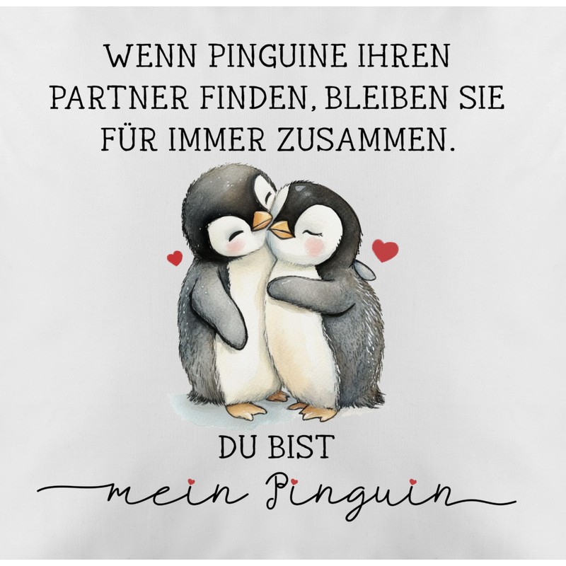 Cushion Cover - Cushion - When Penguins Find Their Partner