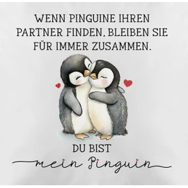 Cushion Cover - Cushion - When Penguins Find Their Partner They Stay Together Forever I Partner Gifts Couples Anniversary Gift Couples Christmas - 50 x 50 cm