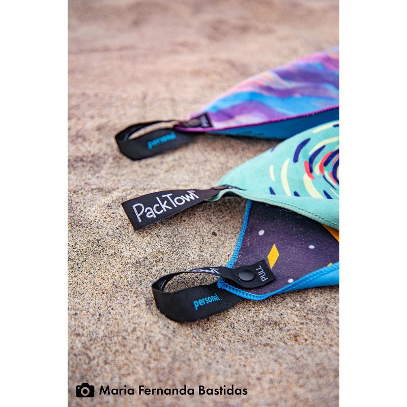 PackTowl Personal Ultralight Microfiber Camping and Travel Towel, Flow Print,