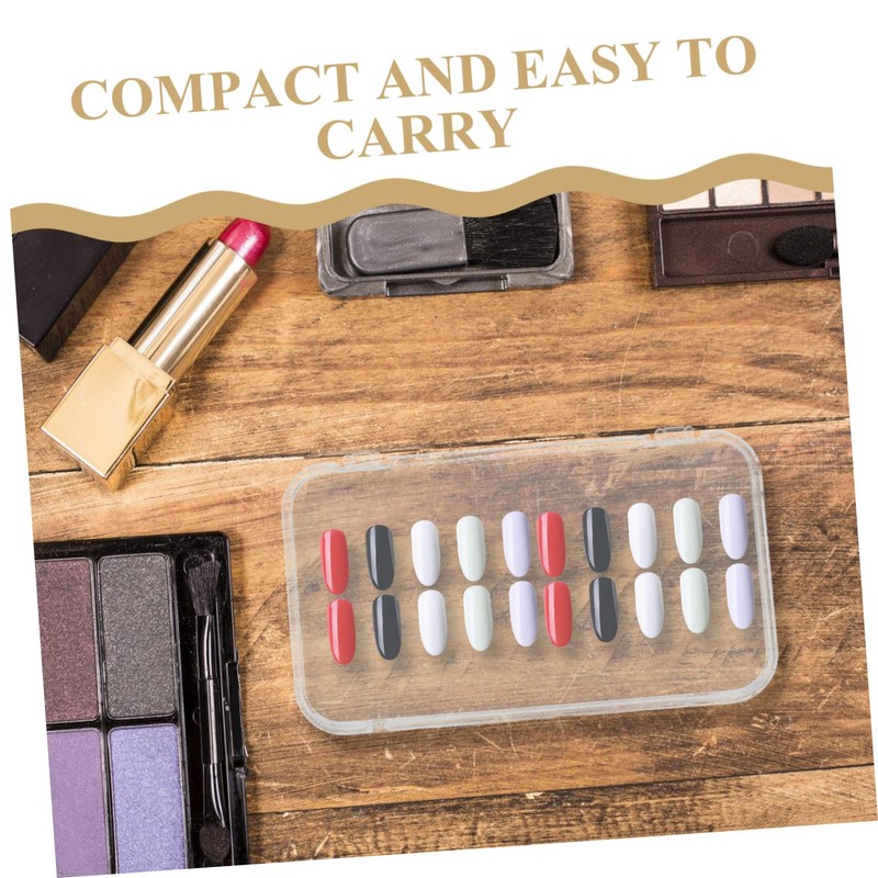 Healeved 12pcs Press On Nail Container: French Tip Organizer Display