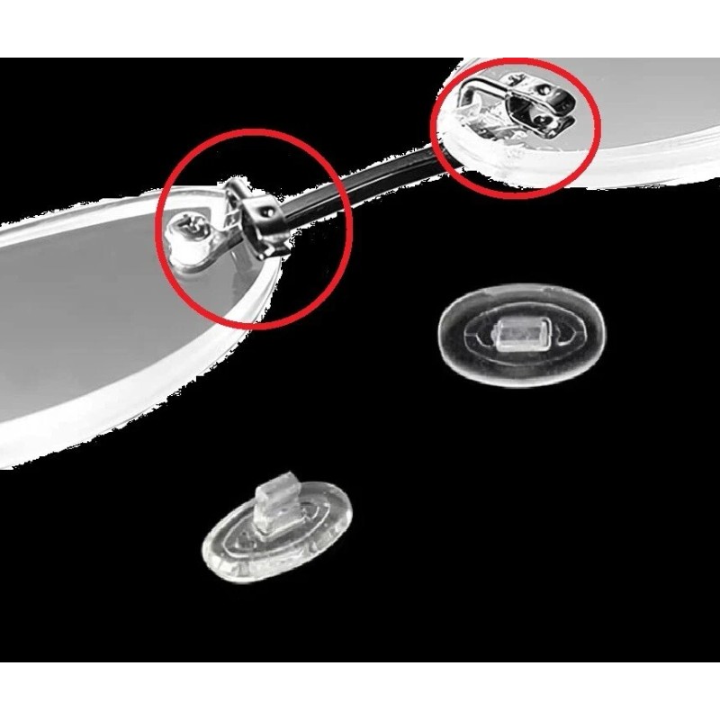 Galaxylense 2 Pair Nose Pads Push-in For Oakley Overload Warden