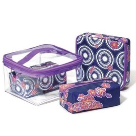 Avon Crazy For Quilted 4 Piece Cosmetic Bag