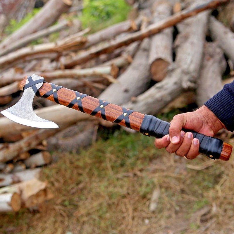 Viking Axe of Ragnar Lothbrok Hunting Axe with Rosewood Handle