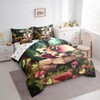 Magical Dragon Wildlife Comforter Set,Childlike Fairy Tale 7 Piece Bed