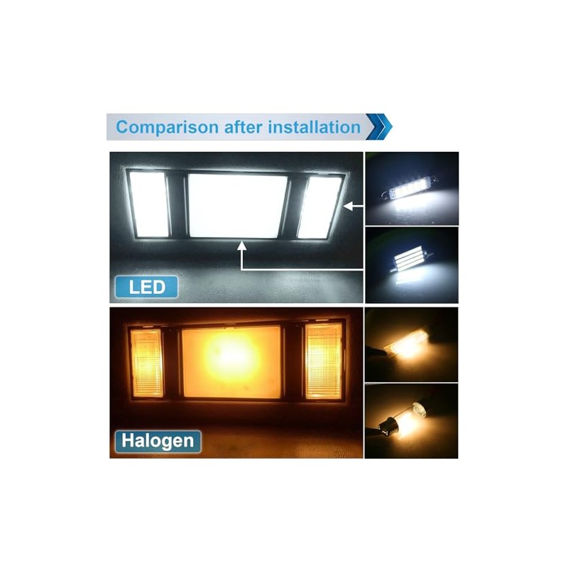 MoriNed Interior LED Map Dome Light Bulbs Kit Compatible with