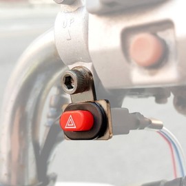 Suhang Motorcycle 6mm Lever Mount 3-Pin Emergency Flasher Hazard Light Switch / 수항 오토바이 6mm 레버다이 3핀 비상깜박이 비상등스위치