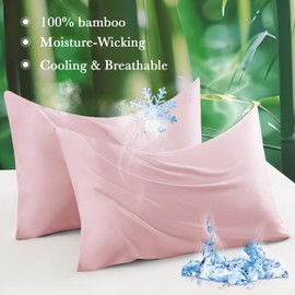 Curved Queen Cooling Pillow Cases, Rayon Pillowcase Cover for Side Sleeper with Zipper - Ultra Breathable & Soft Pillow Cover for Hot Sleepers Hair and Skin,1 Pack