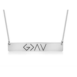 Unbranded GOD IS GREATER THAN HIGHS & LOWS NECKLACE: STERLING SILVER, 24K GOLD, ROSE GOLD