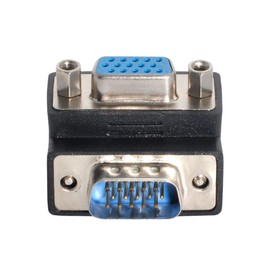 CY 270 Degree Right Angled VGA SVGA 15pin Male To Female Extension Adapter