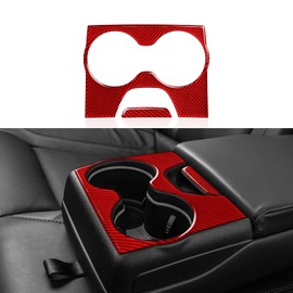 BRMYL Rear Armrest Box Cup Holder Decals for 2011-2023 Dodge Charger Accessories, for 2011-2023 Chrysler 300 Accessories Carbon Fiber Stickers