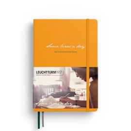 LEUCHTTURM1917 372387 Some Lines A Day 5-Year-Book, Medium A5, Hardcover, 5 Years Memories - Journaling, Rising Sun
