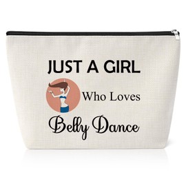 Dancer Gifts Dance Makeup Bag Appreciation Gift for Belly Dance Teacher Dance Lover Gifts Christmas Birthday Graduation Presents for Female Daughter Sister Best Friend Travel Makeup Pouch