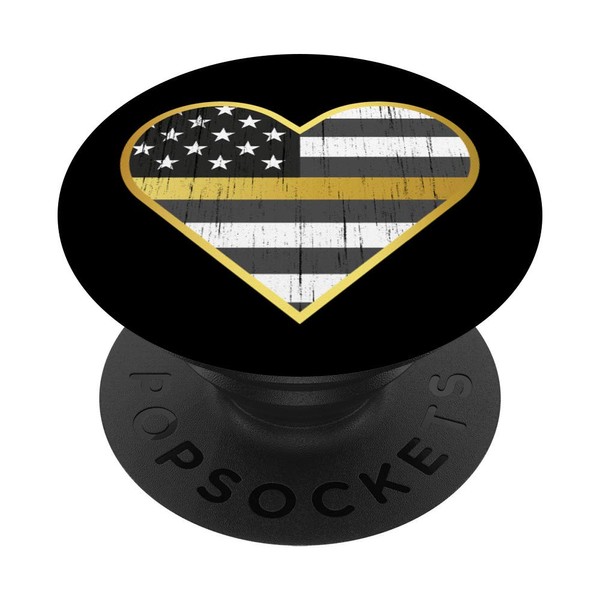 911 Dispatcher Thin Yellow Line Heart Gift 911 Operator PopSockets