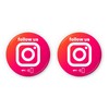 Instagram Follow Us NFC Sticker, 3 cm, 2 Pack -