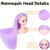 Mannequin Head with Hair 16" Cosmetology Mannequin Head to Practice