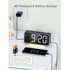 ROCAM Loud Alarm Clock for Heavy Sleepers with Bed Shaker,