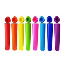 Mirenlife Silicone Ice Pop Molds,Popsicle Maker Molds,8 Vibrant Colors,Set of 8
