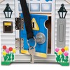 Melissa & Doug Take-Along Wooden Doorbell Dollhouse, Doorbell Sounds, Keys,