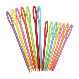 LEEQ Pack of 40 Plastic Sewing Needles Weaving Needles for Children, Plastic Sewing Needles Large Eye Plastic Needles for Children Sewing Crafts