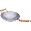 12 Inches Carbon Steel Wok with Helper Handle (Round Bottom),
