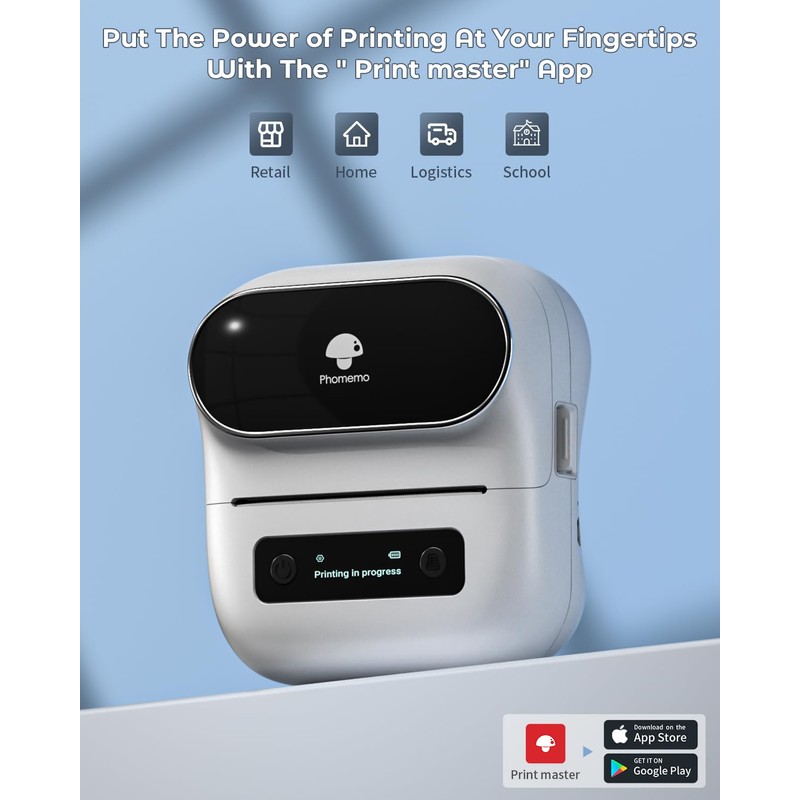 Phomemo M220 Label Maker, Thermal Label Printer, Portable Label Maker