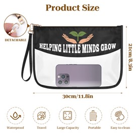 Teacher Appreciation Gifts Clear Makeup Bag Teachers' Day Mother's Day Gifts Thank You Gift for Women Grandma Mom Aunt Thanksgiving Birthday Retirement Gifts Cosmetic Bag PVC Zipper Toiletry Pouch