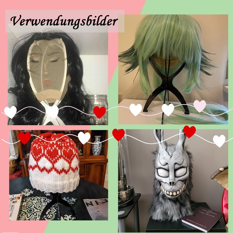 WXYYKX Plastic Wig Stand Set Portable Wig Stand 35 cm