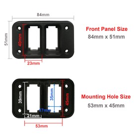 2 Way Push Switch Housing 2 Position Mounting Panel Compatible with 1.54" x 0.83" Button Switch for Toyota Prado 100 120 Hilux 4Runner Tacoma FJ Cruiser Land Cruiser Fortuner Tundra HiAce