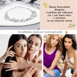 YELUWA Mother's Day Gifts for Mum, Mother's Day Gift Jewellery, Silver Bracelet for Women, Best Mum Gift, Mother Daughter Son Bracelet Birthday Christmas Mother's Day Gift for Mum Mother IT, Sterling