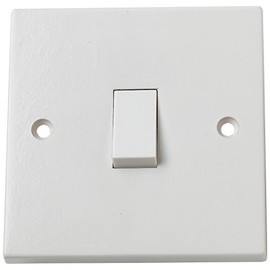 Merriway BH02607 Rocker 10amp Double Electric Wall Switch 1-Gang 2-Way - White